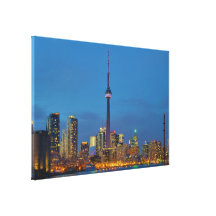 Horizon de Toronto Ontario Canada la nuit Toile Tendue
