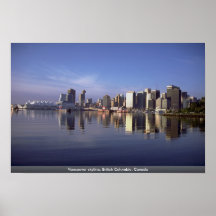 Horizon de Vancouver, Colombie-Britannique, Canada Affiches