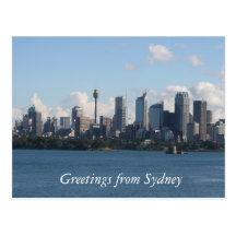 horizon de ville de Sydney Carte Postale