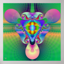 Horizon Dimensions. poster print fractal 3d chromo