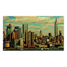 Horizon vintage de New York City Modèles De Cartes De Visite