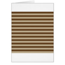 Horizontal Broad Stripes - Khaki and Dark Brown Cards