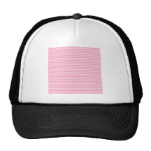 Horizontal Stripes - Pale Pink and Carnation Pink Mesh Hat