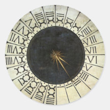 Horloge dans le Duomo par Uccello, art de Renaissa Autocollants