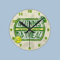 Horloge de la farine d'avoine de Quinn horloges murales