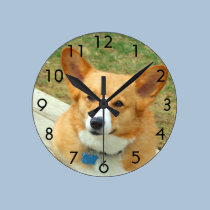 Horloge de photo de corgi de Gallois de Pembroke horloges murales