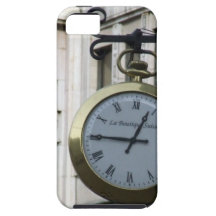 HORLOGE DÉMODÉE R de Vieux-horloge-avec-romain-let Coques Case-Mate iPhone 5