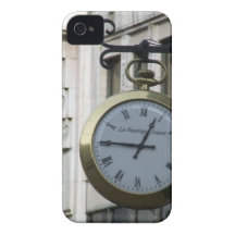 HORLOGE DÉMODÉE R de Vieux-horloge-avec-romain-let Coque iPhone 4 Case-Mate