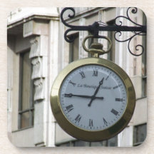 HORLOGE DÉMODÉE R de Vieux-horloge-avec-romain-let Dessous-de-verre