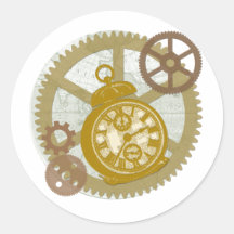 Horloge et vitesses de Steampunk Autocollant