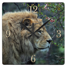 Horloge murale africaine masculine de Lion-Amant d Horloges Murales