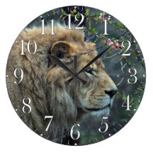 Horloge murale africaine masculine de Lion-Amant d Horloges Murales