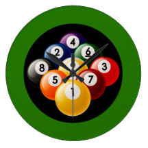 Horloge murale de billards