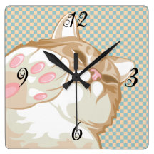 Horloge murale de chat de Kitty