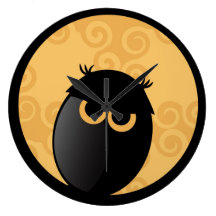 Horloge murale de hibou