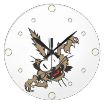 Horloge murale de Kitty d'attaque