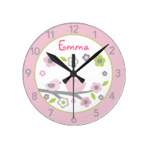 Horloge murale personnalisée douce de crèche d'ois