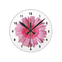 Horloge murale rose de marguerite horloges murales