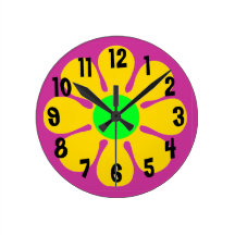 horloge super de fleur d'ère des années 1960