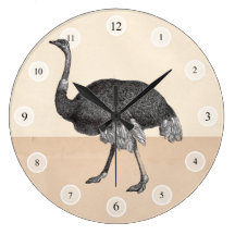 Horloge vintage d'autruche