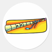 Horn wind instrument graphic round stickers