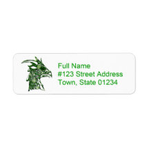 Horned Dragon Return Address Label
