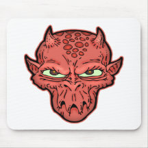 Horned Evil Monster Mouse Pads