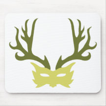 Horned God Mask Mouse Mats