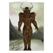 Horned Minotaur  Note Card