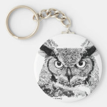 Horned Owl Key Chain
