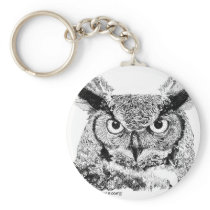 Horned Owl Key Chain