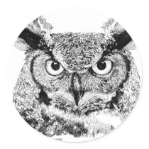 Horned Owl Sticker