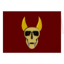 Hörner Dämon Schädel demon skull horns Karte
