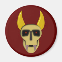 Hörner Dämon Schädel demon skull horns Kühlschrankmagnete