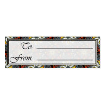 Horns of Plenty Octa Lg Any Colour Gift Tag Business Card Template