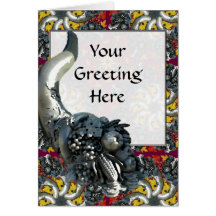 Horns of Plenty Octa Lg Any Colour Greeting Card