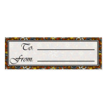 Horns of Plenty RIH  Lg Any Colour Gift Tag Business Card Templates