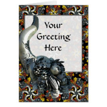 Horns of Plenty RIH  Lg Any Colour Greeting Card