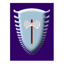 Hornschild horned shield postkarten