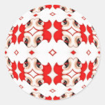 Horny Boobies Round Stickers