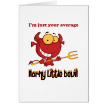 Horny Little Devil Greeting Cards