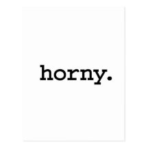 horny. postcard