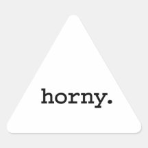 horny. triangle stickers