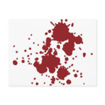 horror blood stains postcards