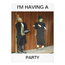 Horror Characters at a Fairground Invitation