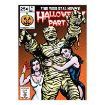 Horror Comic Style Halloween Party Personalized Invite
