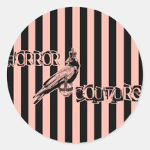 horror couture crow logo sticker