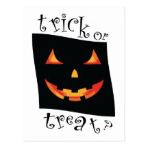 Horror Halloween postcard ! - trick or treat ?