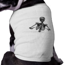 Horror Skeleton 2 Doggie Tee Shirt