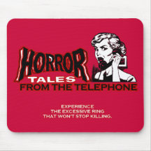 Horror Tales From The Telephone Retro Movie Ad Mousepads
